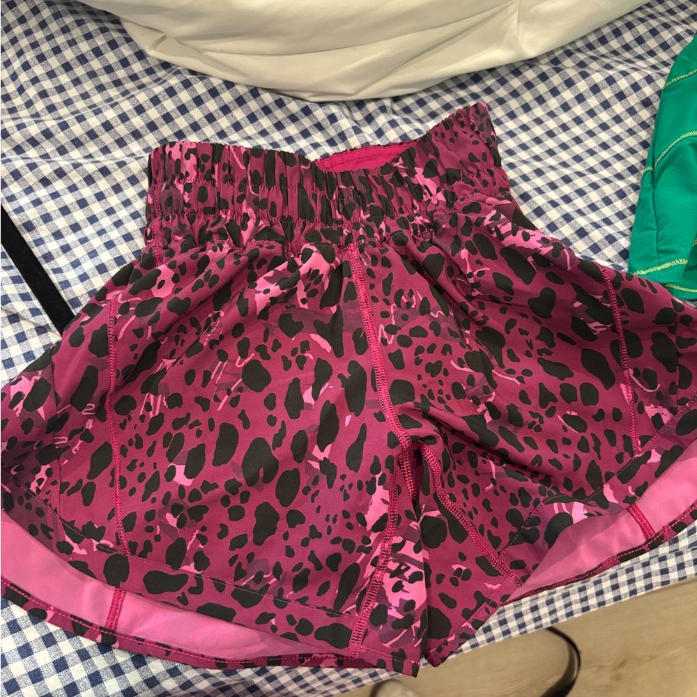 lululemon athletica Pink and Black Athletic Shorts